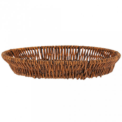 Корзина-сухарница плетеная Кондитер д24,5см h4см, полипропилен, коричневый, металлический каркас, форма круглая (Китай) - Домашняя мода фото 2