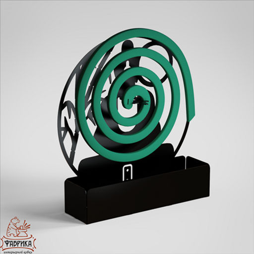 Декоративная подставка для спиралей от комаров из металла 704-201 - Фабрика интерьерной ковки фото 3