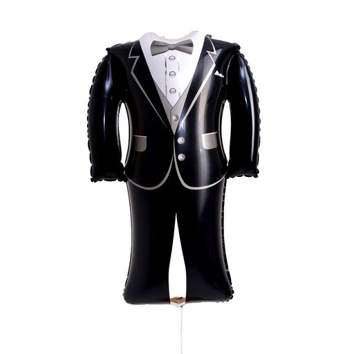 Цена за 5 шт. Воздушный шар фольгированный 40" «Свадебный костюм», фигура