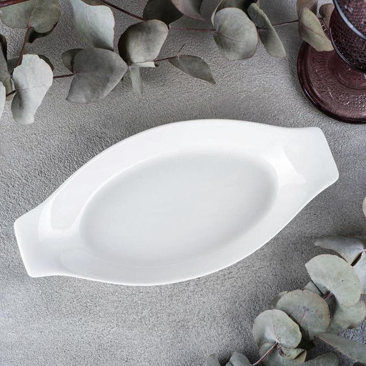 Форма для запекания фарфоровая Wilmax, 200 мл, 20×10 см, цвет белый