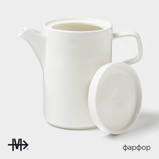 Заварочный чайник Magistro Modern, 960 мл, 19.5×11×18 см, фарфор, белый