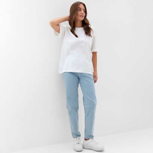 Футболка женская KAFTAN: Basic line, белая, размер 40-42