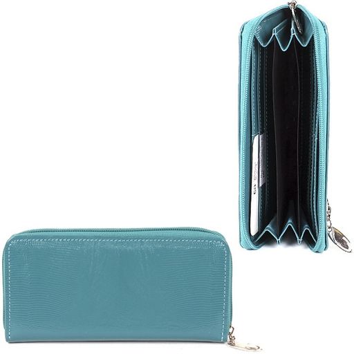 Портмоне женское Cayman-405К н/к, 3 отд, 11 карм, на молнии, бирюза игуана (75) 166520