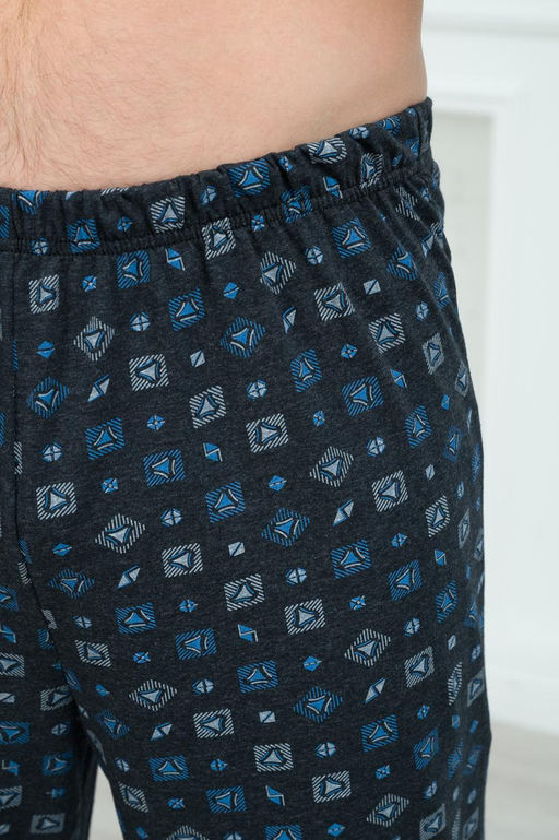 Брюки домашние мужские из кулирки темно-серый макси - Амадэль фото 6