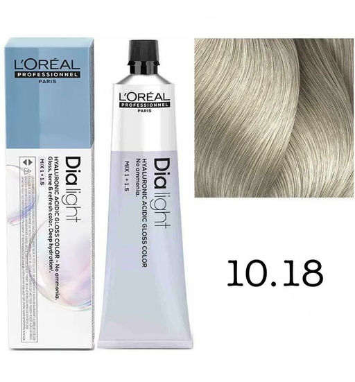 DIA Light 10.18 Молочный коктейль пепельный мокка, крем-краска 60 мл - Loreal professionnel фото 9