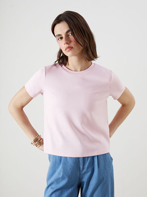 Bisiklet Yaka Kad?n Ti??rt