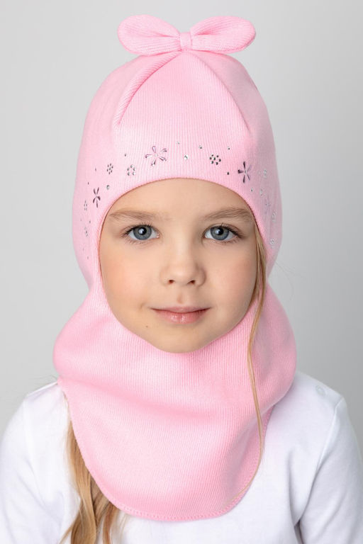 КВ 20253/нежно-розовый шапка-шлем дет