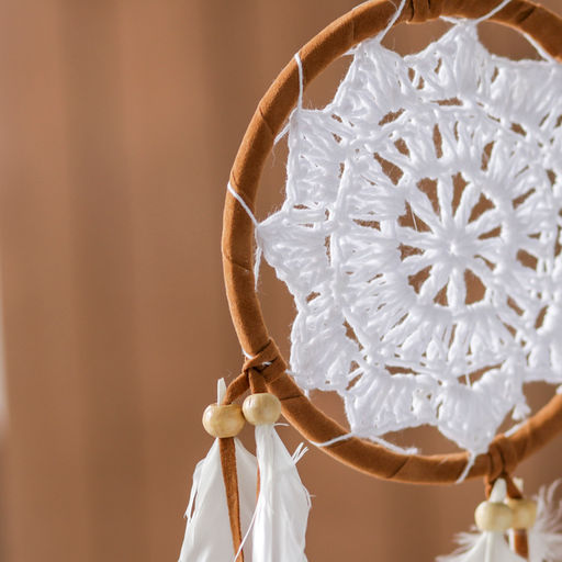 Ловец снов «Позитив», 0.7×12×40 см, коричнево-белый