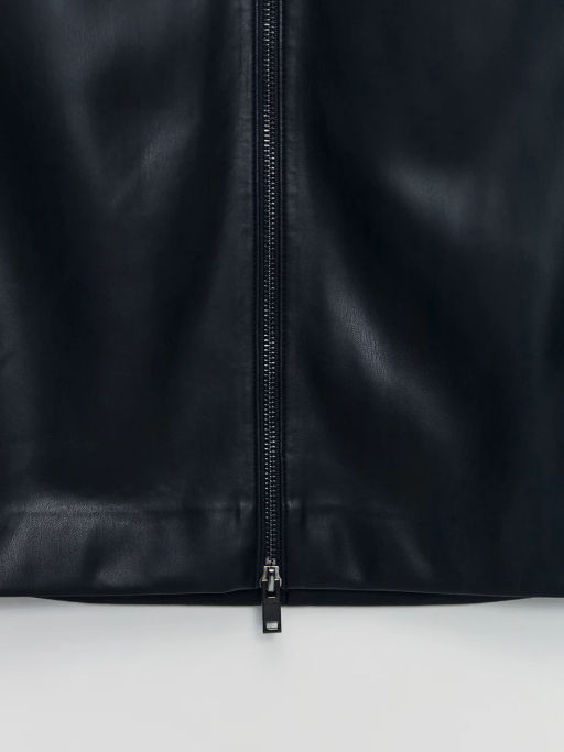 Юбка из искусственной кожи с молнией / Zarina