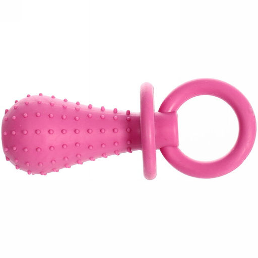 Цена за 6 шт. Игрушка для собаки "Bubble gum-Соска" 9,5см цвет розовый Ultramarine