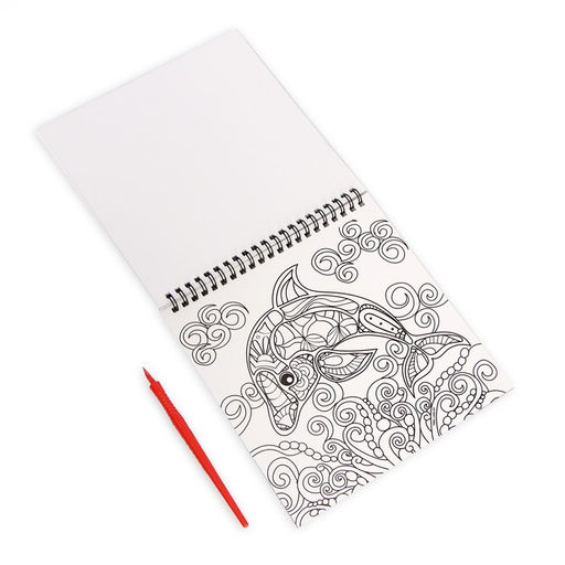 Блокнот гравюра-раскраска 19х19см Животные - Школа талантов фото 6