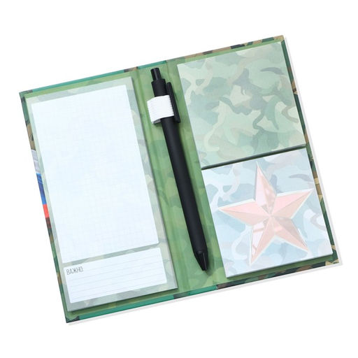 Подарочный набор, блок бумаг для записей, стикеры, ручка 23 февраля - Artfox фото 5