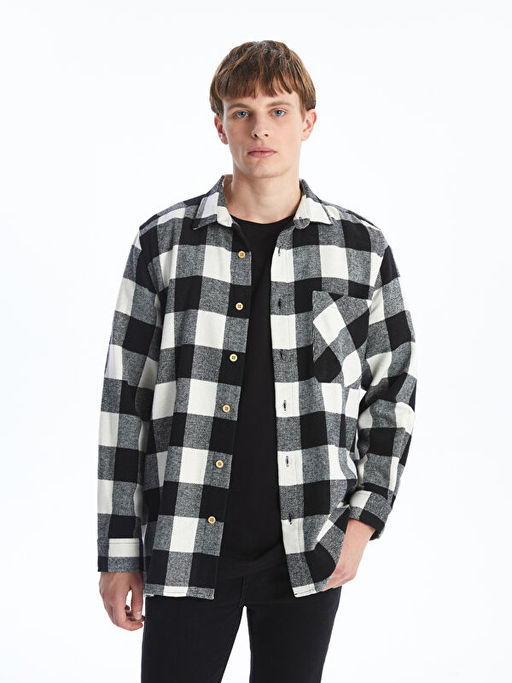 Rahat Kal?p Uzun Kollu Ekose Erkek Oduncu G?mlek