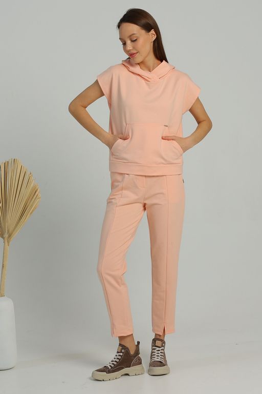 Джемпер, футболка 210L3 персик - Solo mio фото 2