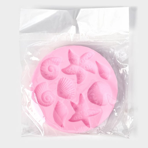 Молд для заливки шоколада Доляна «Морские звёзды», силикон, 8.7×1.1 см, розовый