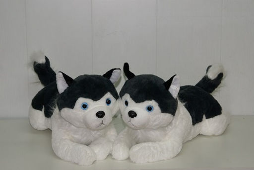 Мягкая игрушка Хаски лежачий меховая шея 60 см - Storyland фото 3