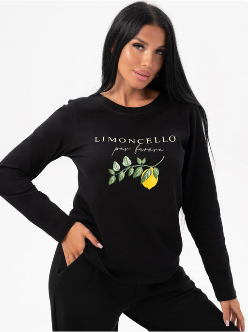 Лонгслив Лимон женский черный - София фото 11