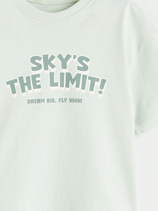 Bisiklet Yaka Bask?l? Erkek ?ocuk Ti??rt