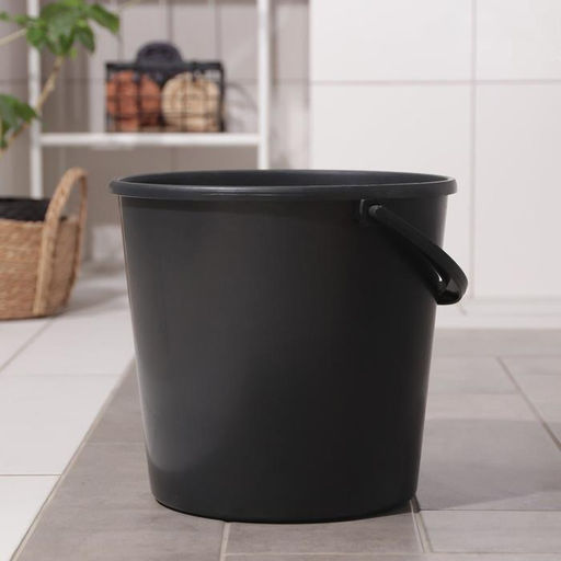 Цена за 2 шт. Ведро хозяйственное с мерной шкалой, 12 л, чёрное