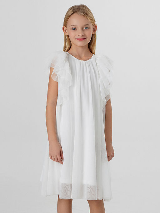 Нарядное платье для девочек белое - Mark formelle фото 3