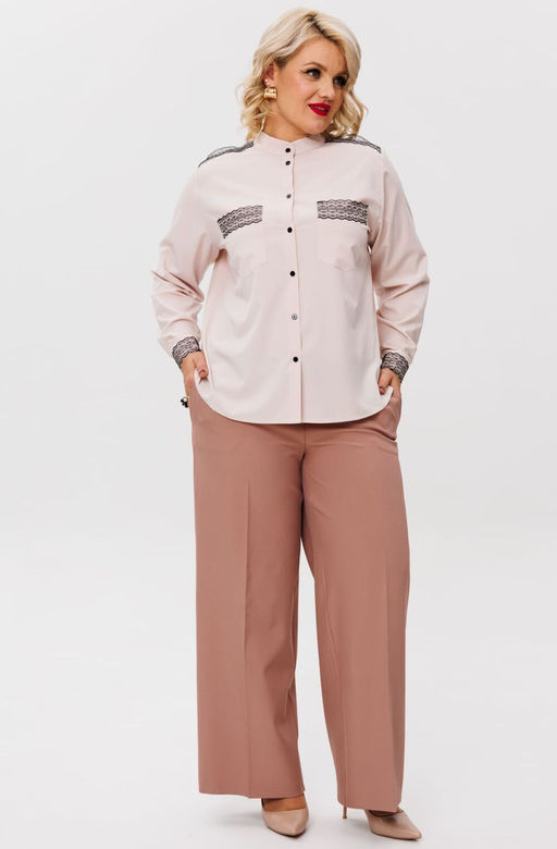 Блуза ANELLI 1250 ванильный крем  фото 5