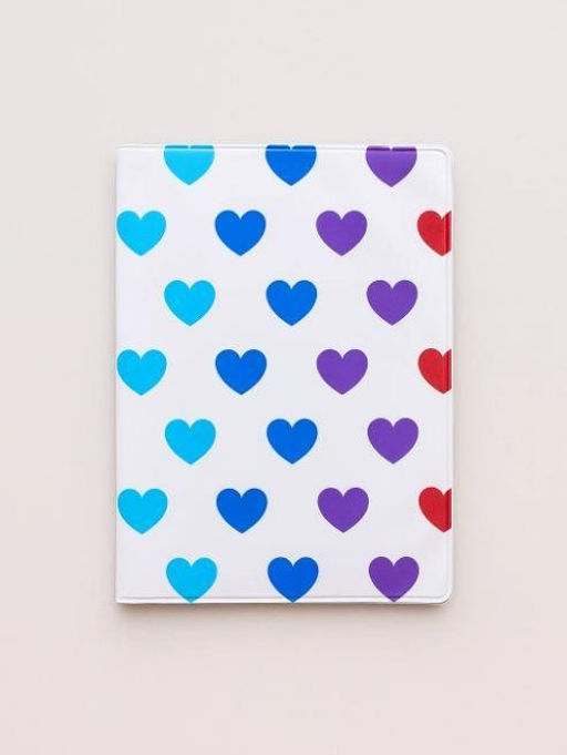 ОБЛОЖКА ДЛЯ ПАСПОРТА "Multicolored hearts", плотность 600 мкм