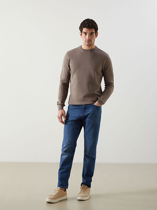 Bisiklet Yaka Erkek Triko Kazak