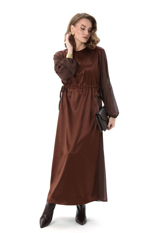 Платье NIKVA н991-2 шоколад  фото 3