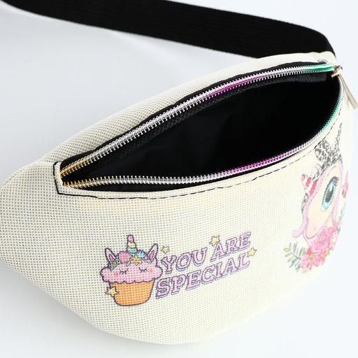 Сумка поясная детская на молнии «Выбражулька», молочная