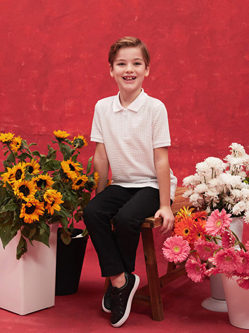 Polo Yaka K?sa Kollu Erkek ?ocuk Ti??rt