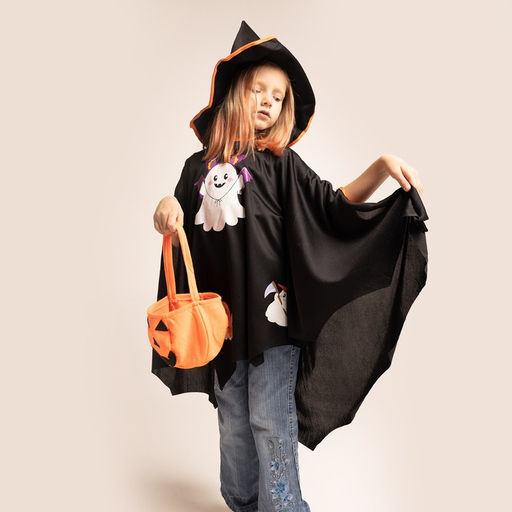 Карнавальный костюм на хэллоуин «Кошелёк или жизнь?»: накидка, шляпа, сумка, чёрный