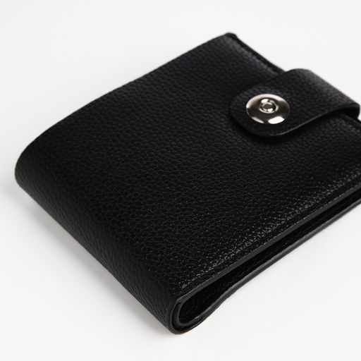 Портмоне мужское на магните, отдел для купюр, карт, монет, чёрное