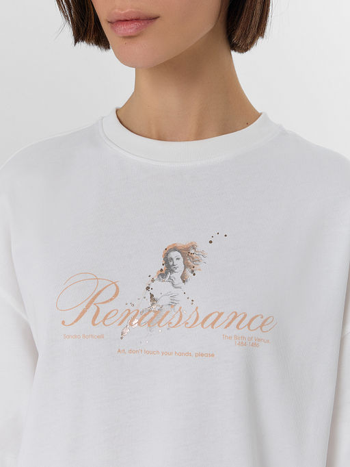 Футболка женская оверсайз белая