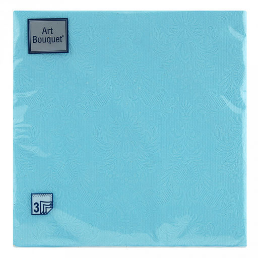 Салфетки бумажные Art Bouquet 33х33см, 3-х слойные, 16 штук в упаковке, 100% целлюлоза, Барокко. Тиффани (Россия)  фото 2