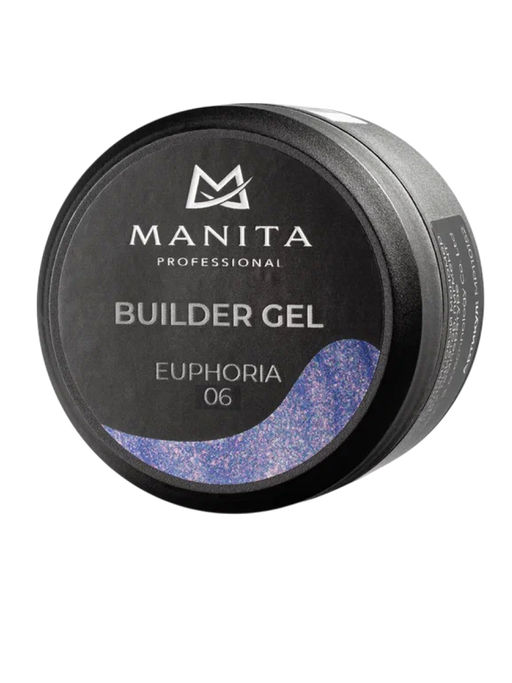Manita Professional Гель моделирующий для ногтей с хлопьями юки / Builder Gel Euphoria №06, 15 мл