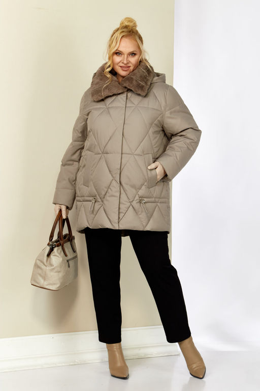 Куртка SHETTI 2207 бежево-серый