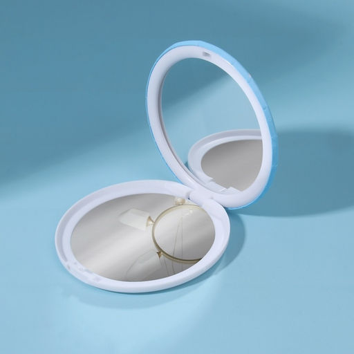 Цена за 3 шт. Зеркало складное Деревья, d=7.5 см, с увеличением х2, голубой/красный