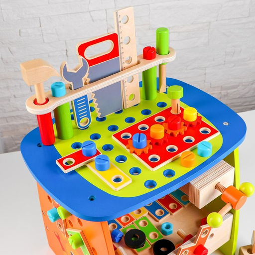 Игровой набор «Столярная мастерская», 89 деталей, 34.7×29.5×31 см