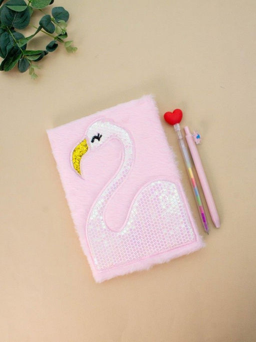Блокнот плюшевый Flamingo, pink, 21,5х15 см, плотность 70 гр.