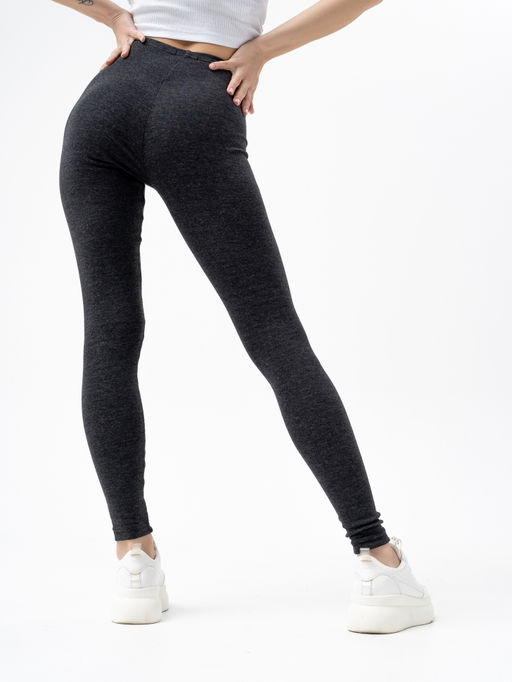 леггинсы из хлопка с добавлением лайкры,графитовые - Binita фото 7