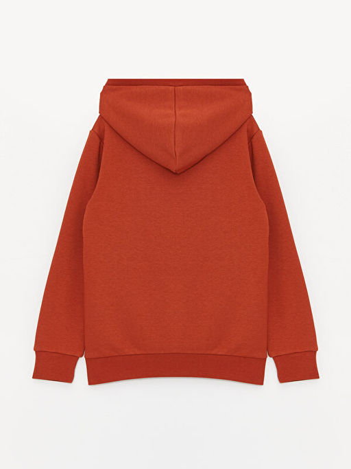 Bask?l? Uzun Kollu Erkek ?ocuk Hoodie - Waikiki фото 2