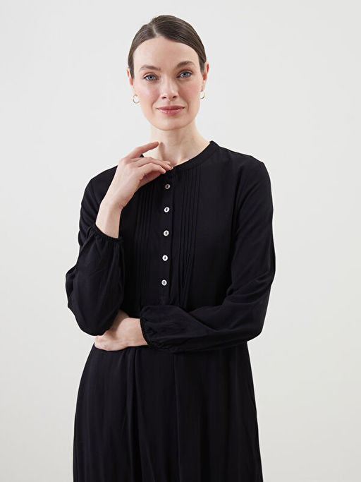 Bisiklet Yaka Elbise