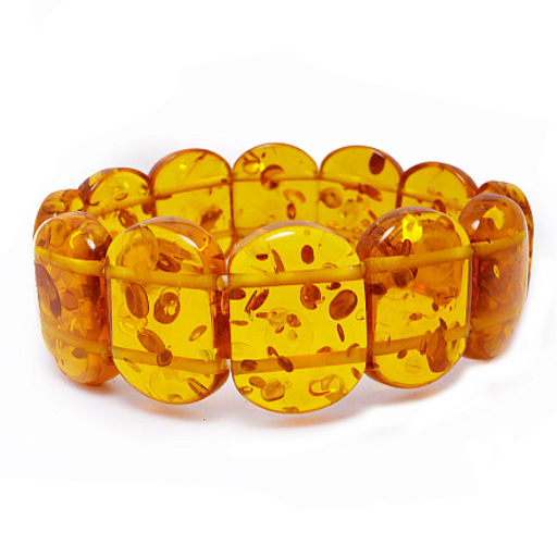 Браслет из искуственного янтаря Медовый цвет