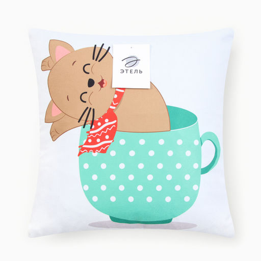 Чехол на подушку Этель Новогодняя чашка 40х40см,100% п/э фото 5