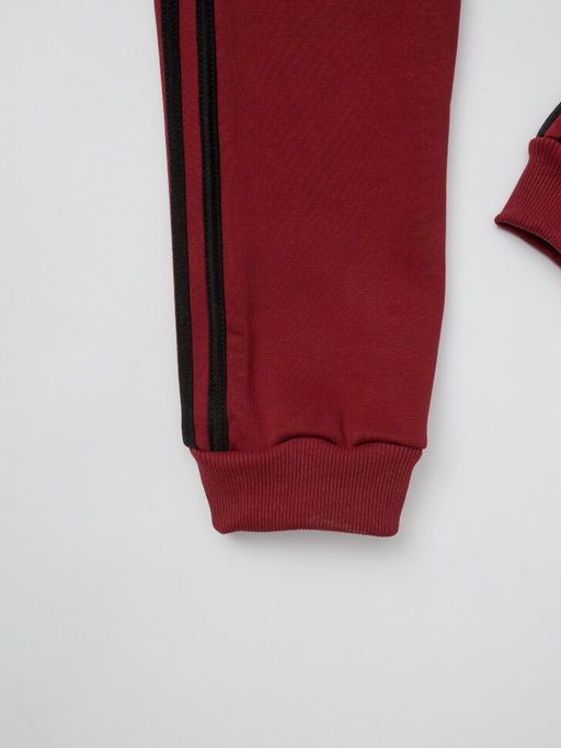 058 Детский утепленный костюм с лампасами, бордо - Knitka wear фото 7
