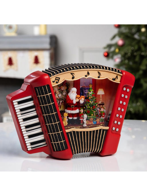 Фигура светодиодная, 18.5×6.3×23 см, музыкальная, свечение тёплое белое