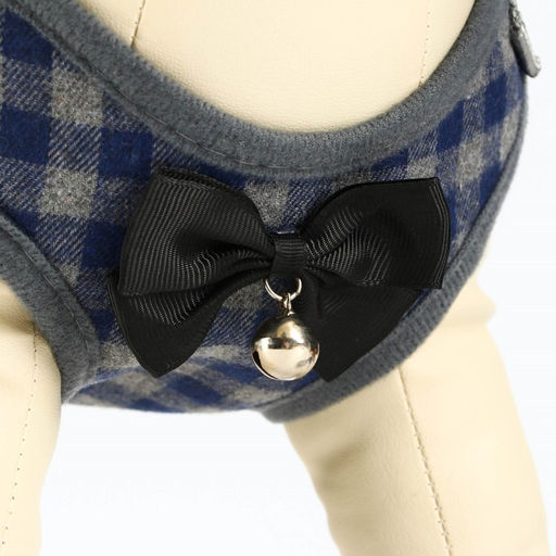 Комплект амуниции с мягкой шлейкой, М, поводок 120 х 1 см, ОШ 28-48 см, ОГ 32-52 см, серый - Пижон фото 3