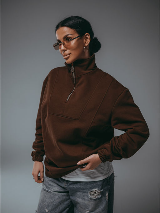 Брамея свитшот женский (черный) - Lovetex фото 9