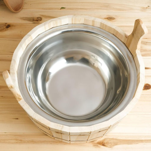 Шайка для бани и сауны, 15 л, липа, нержавеющая вставка, «Добропаровъ»