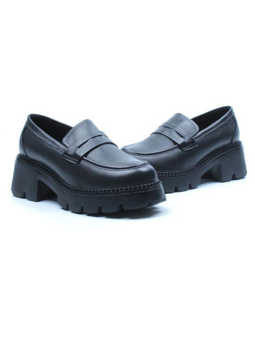 03-5938 BLACK Лоферы женские (натуральная кожа)